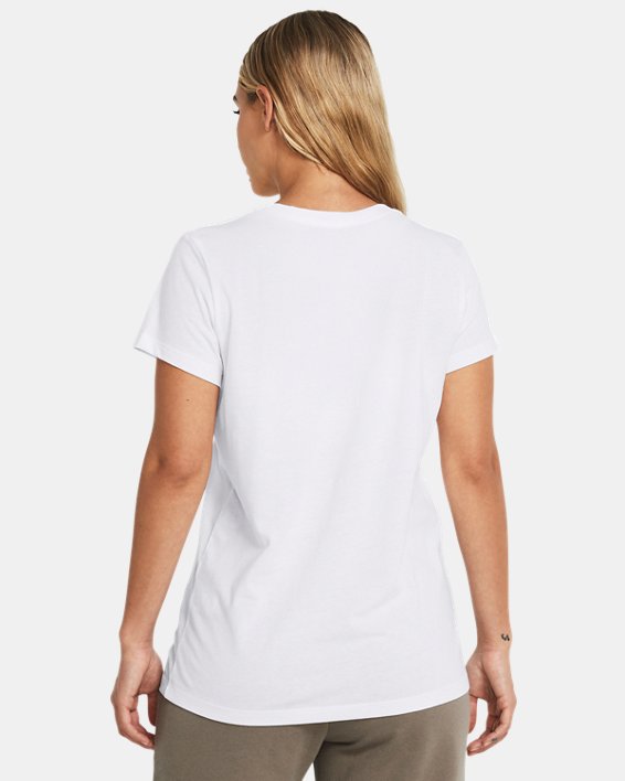 Camiseta de manga corta con estampado UA Sportstyle para mujer, White, pdpMainDesktop image number 1
